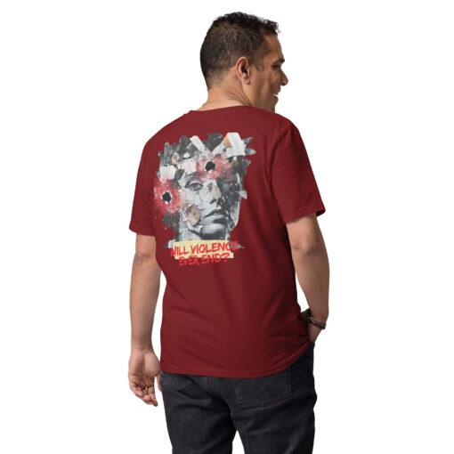 WILL VIOLENCE EVER END? Unisex organic cotton t-shirt - Imagen 28