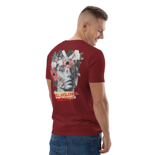 WILL VIOLENCE EVER END? Unisex organic cotton t-shirt - Imagen 31