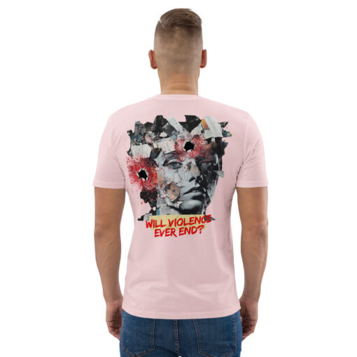 WILL VIOLENCE EVER END? Unisex organic cotton t-shirt - Imagen 77