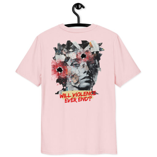 WILL VIOLENCE EVER END? Unisex organic cotton t-shirt - Imagen 76