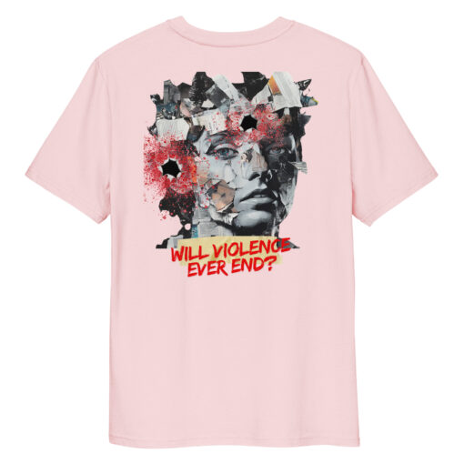 WILL VIOLENCE EVER END? Unisex organic cotton t-shirt - Imagen 82