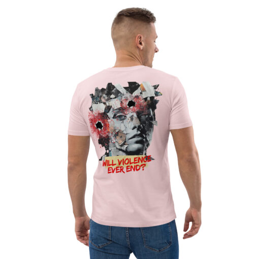 WILL VIOLENCE EVER END? Unisex organic cotton t-shirt - Imagen 84